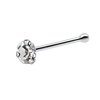 925 S/S Nose Bone with 2mm round Crystal