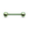 Green Titanium IP over Stainless Steel Barbell