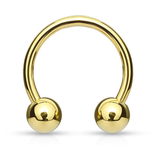Gold IP Horseshoe / Circular Barbell