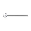 925 S/S Nose Stud with 2mm Clear Crystal