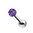 3mm Purple Ferido Ball Top Cartilage/Tragus Piercing
