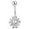 Small CZ Snowflake Belly Piercing
