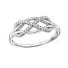 S/S and Clear CZ Infinity Ring