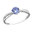 S/S Clear and Tanzanite CZ Ring