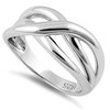 Sterling Silver Twisted Waves Ring