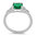 S/S Square Emerald Green CZ Celtic Ring