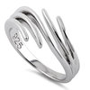 Sterling Silver Abstract Wave Ring