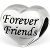Sterling Silver "Forever Friends" Heart Charm Bead