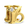 Sterling Silver Gold Plated "16" Charm Bead