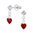 Dainty 925 S/S Studs with CZ Heart Drop