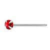 925 S/S Nose Stud with 2.5mm round Red Colour Crystal