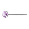 925 S/S Nose Stud with 3mm round Lavender Colour Crystal