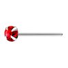 925 S/S Nose Stud with 3mm round Red Colour Crystal