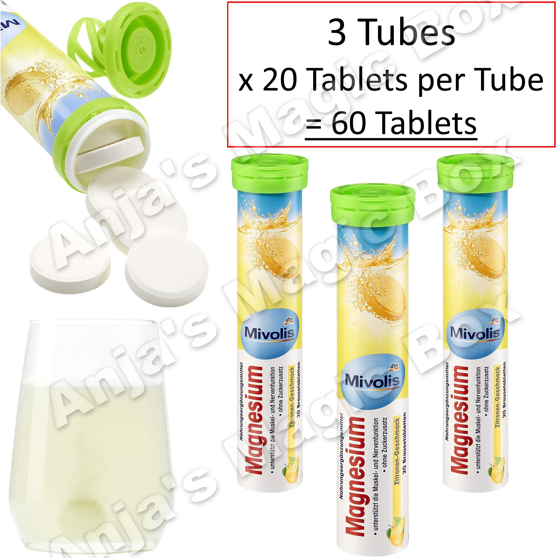 buy 3 Tubes of Magnesium Tablets on eBay