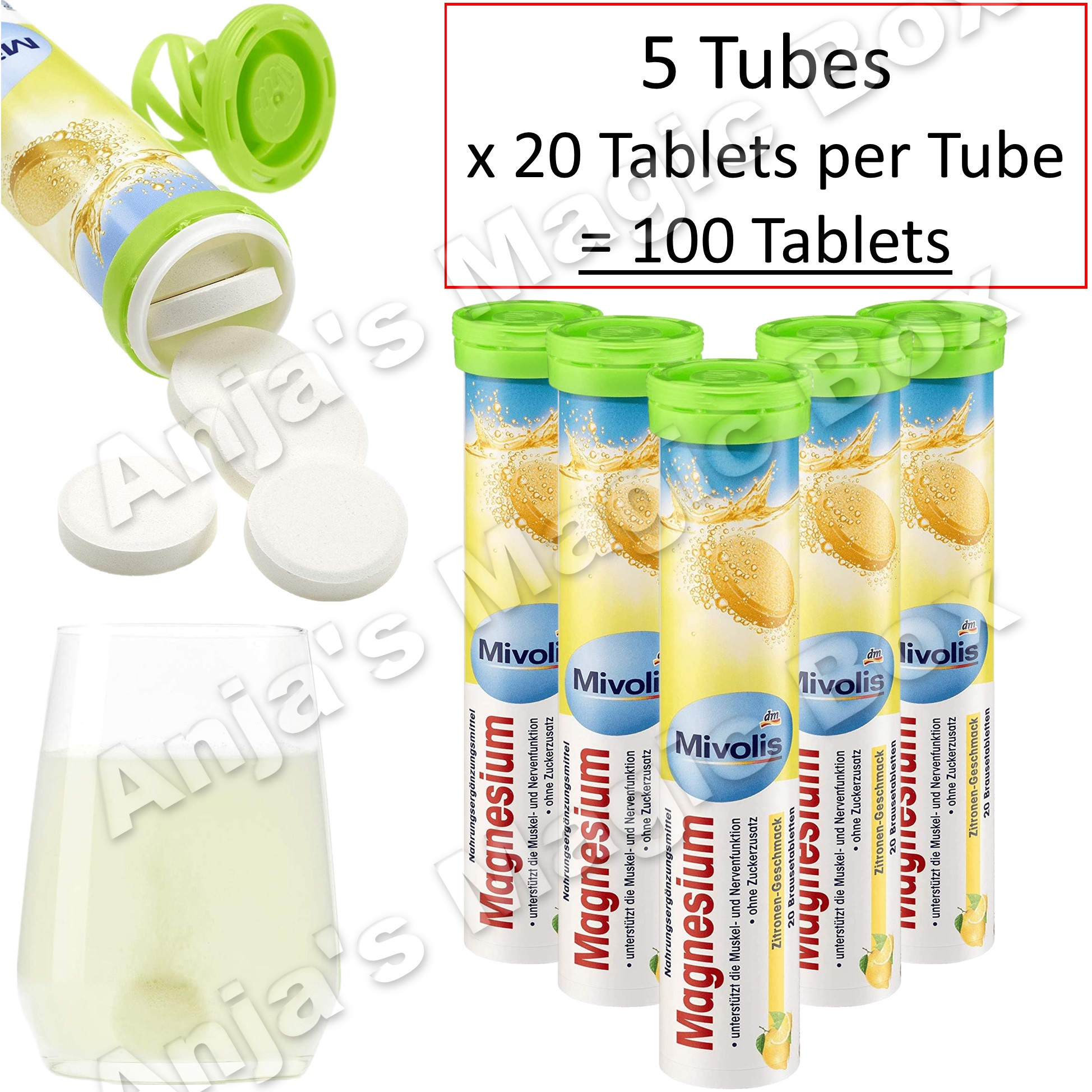 buy 5 Tubes of Magnesium Tablets on eBay